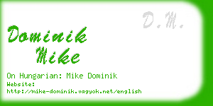 dominik mike business card